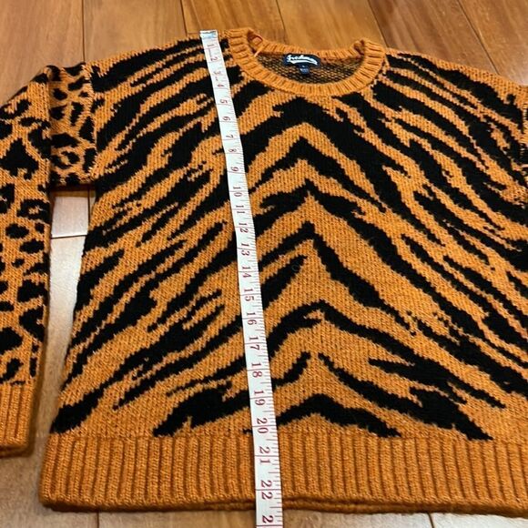 Freshman 1996 vintage 90s Style V Neck Chunky Oversized Relaxed Fit Sweater sz L - Picture 7 of 7